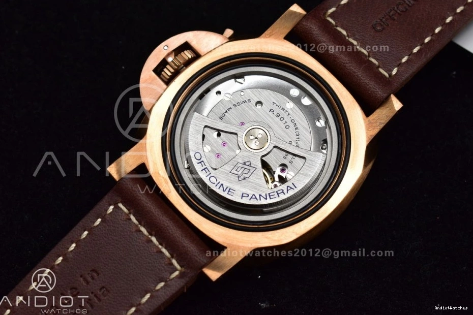 on Calfskin Edition Clone Brown PAM968 SunProtective Best Strap 1:1 Bronzo Brown VSF Dial Bezel and Ceramic 995 P.9010 V 0219